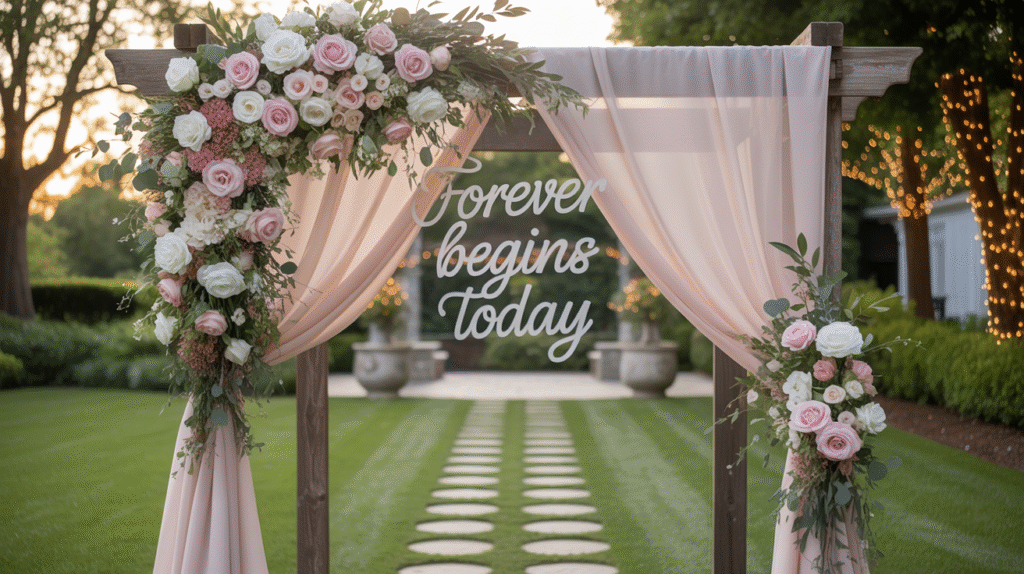 Romantic Outdoor Wedding Setup