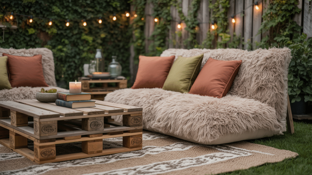 DIY Cozy Backyard Lounge