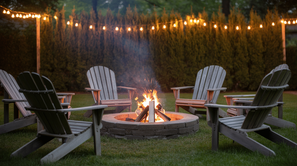 Rustic Fire Pit Gathering Area
