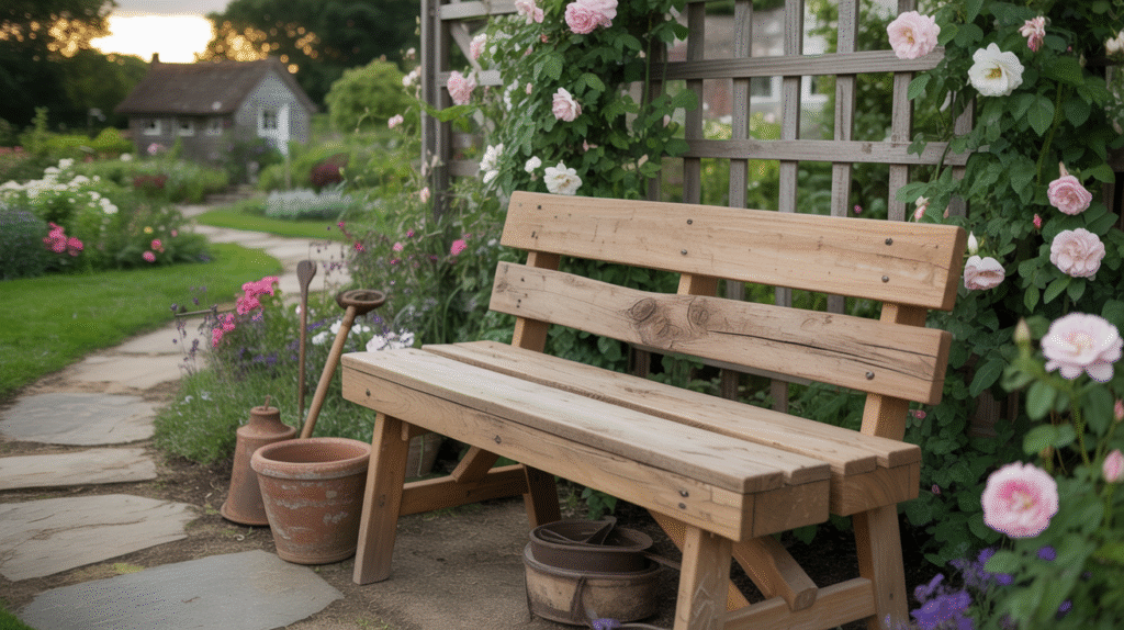 Rustic Wooden Benches