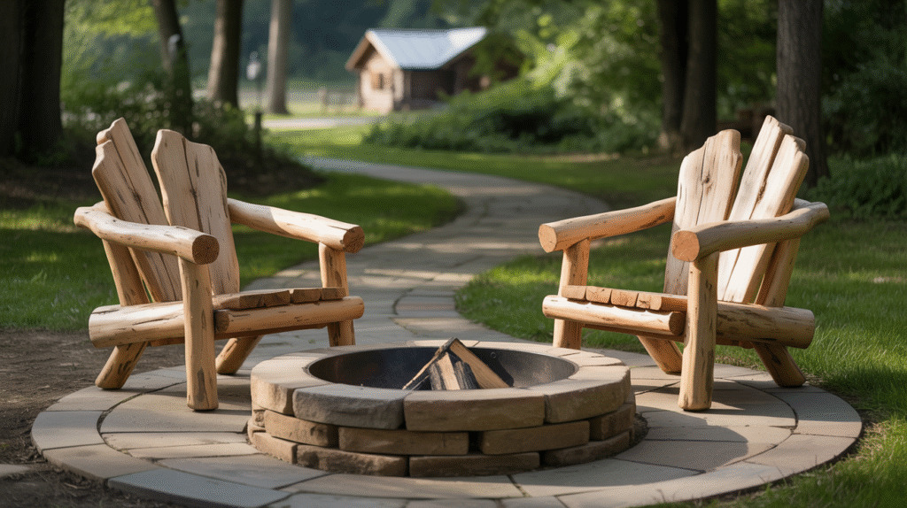 Rustic Log Chairs