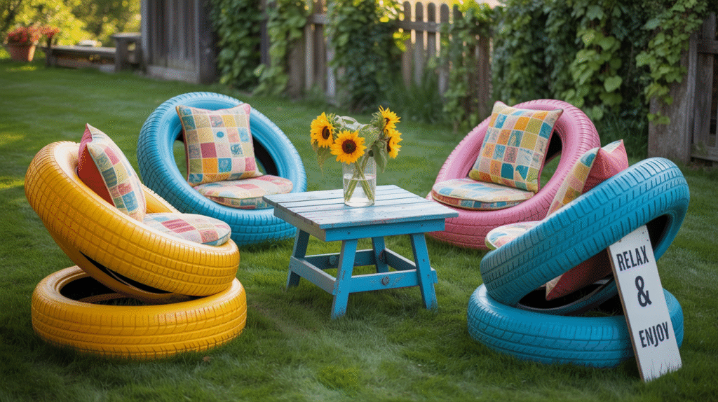 Upcycled Tire Chairs
