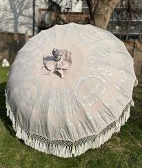 Balinese White Umbrella Ethereal Elegance