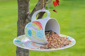 Coffee Mug Bird Feeder