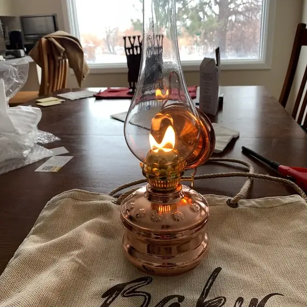 Copper Glass Tabletop Oil Lamps