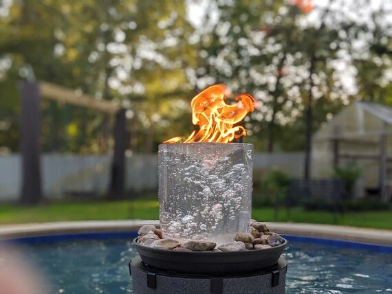 Fire Pit and Water Feature Combo