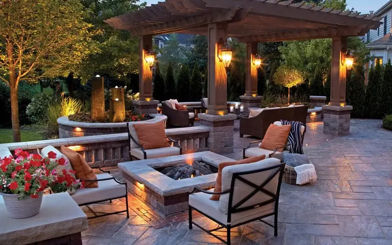 Fireplace in the Corner of Your Patio