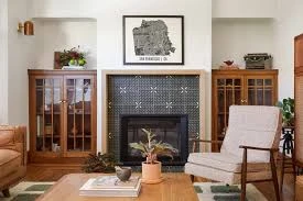 Fireplace with Built-in Seating