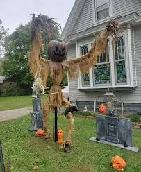 Hay Bale Scarecrow