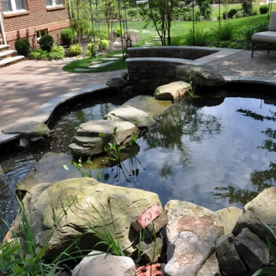 Koi Pond with Paver Stones