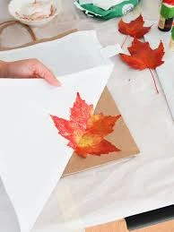 Leaf-Stamped Napkins