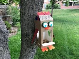 Milk Carton Bird Feeder