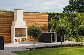 Outdoor Kitchen with Fireplace