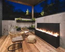 Rustic Log Fireplace Patio