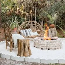 Simple Circular Gravel Fire Pit