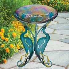 Stained Glass Inspired Bird Baths
