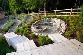Sunken Flagstone Fire Pit