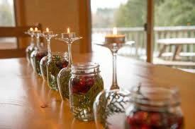Table Candle Holders from Mason Jars