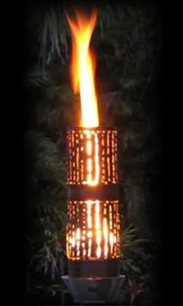 Tiki Head Bamboo Torches