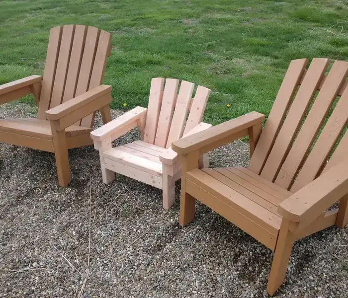 Unfinished Wood Kids Adirondack Chair DIY Kit