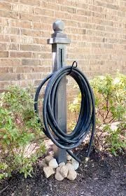 Wooden Post Hose Holder with Finial