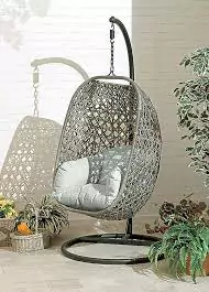 outdoor swing chair with cushion