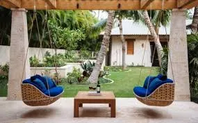 double hanging chairs