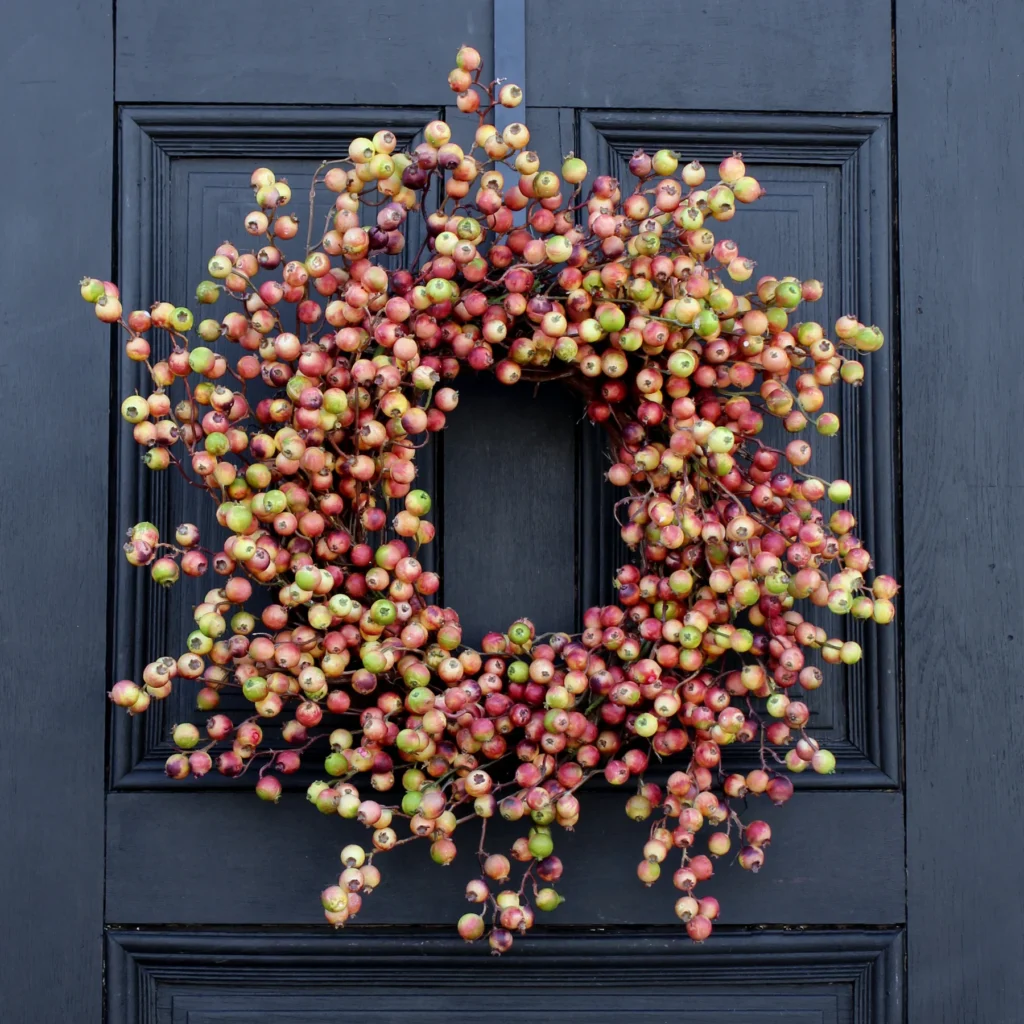 Artificial Cream Berry Wreath