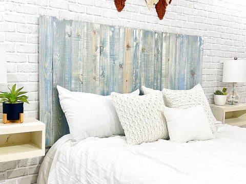 Beach-Inspired Reclaimed Wood Headboard