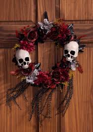 Black and Blood Red Flower Gothic Wreath