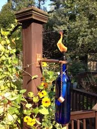 Blue Bottle Tiki Torch