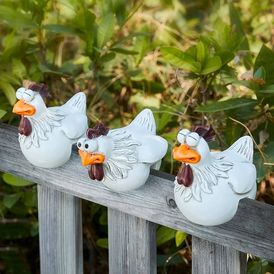 Ceramic Chicken Yard Art