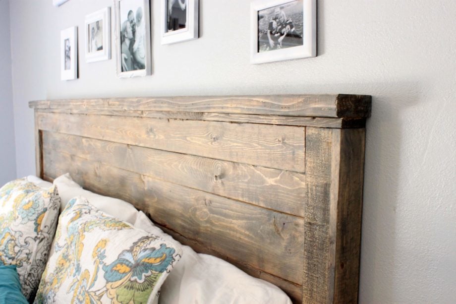 Cheap and Simple Barnwood Headboard