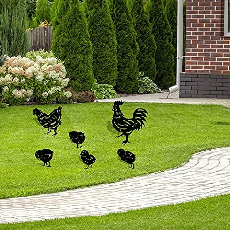 Chicken Family Yard Art