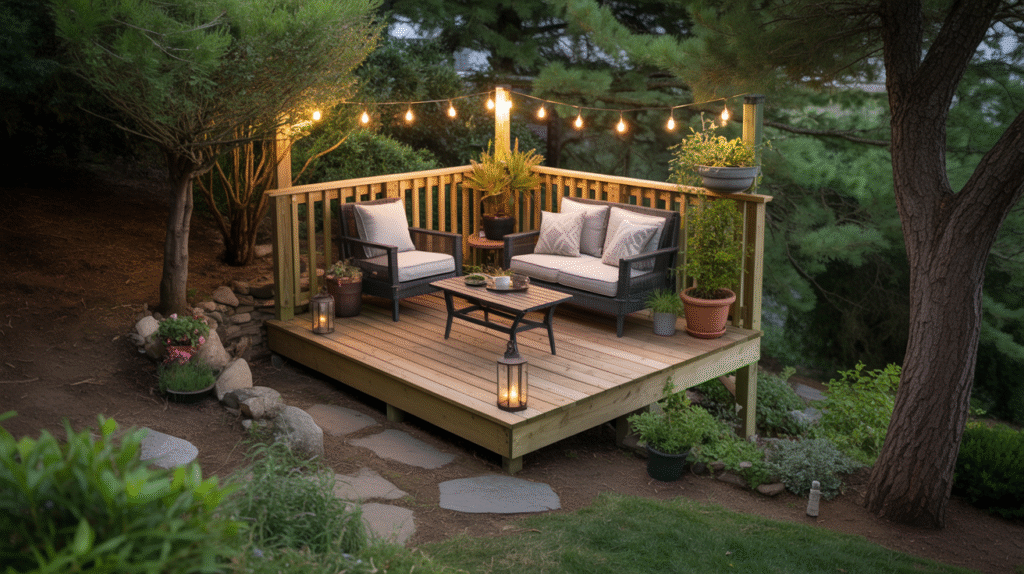 Cozy Detached Corner Deck