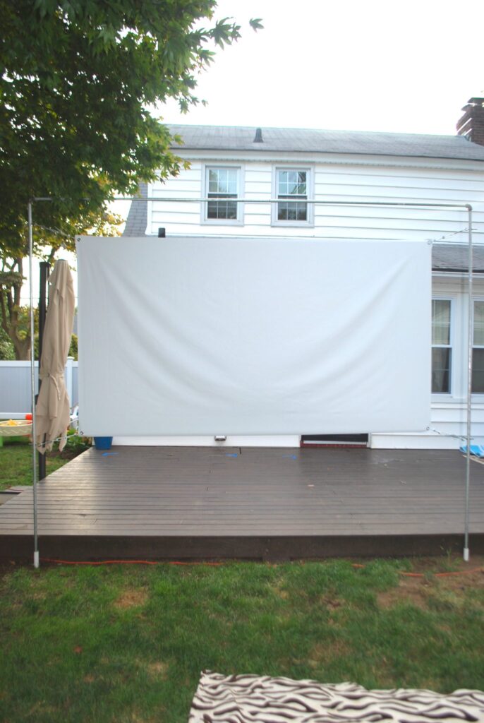 DIY Backyard Movie Screen for $50