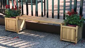 DIY Cedar Planter Bench