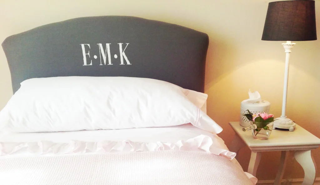 DIY Monogram Headboard