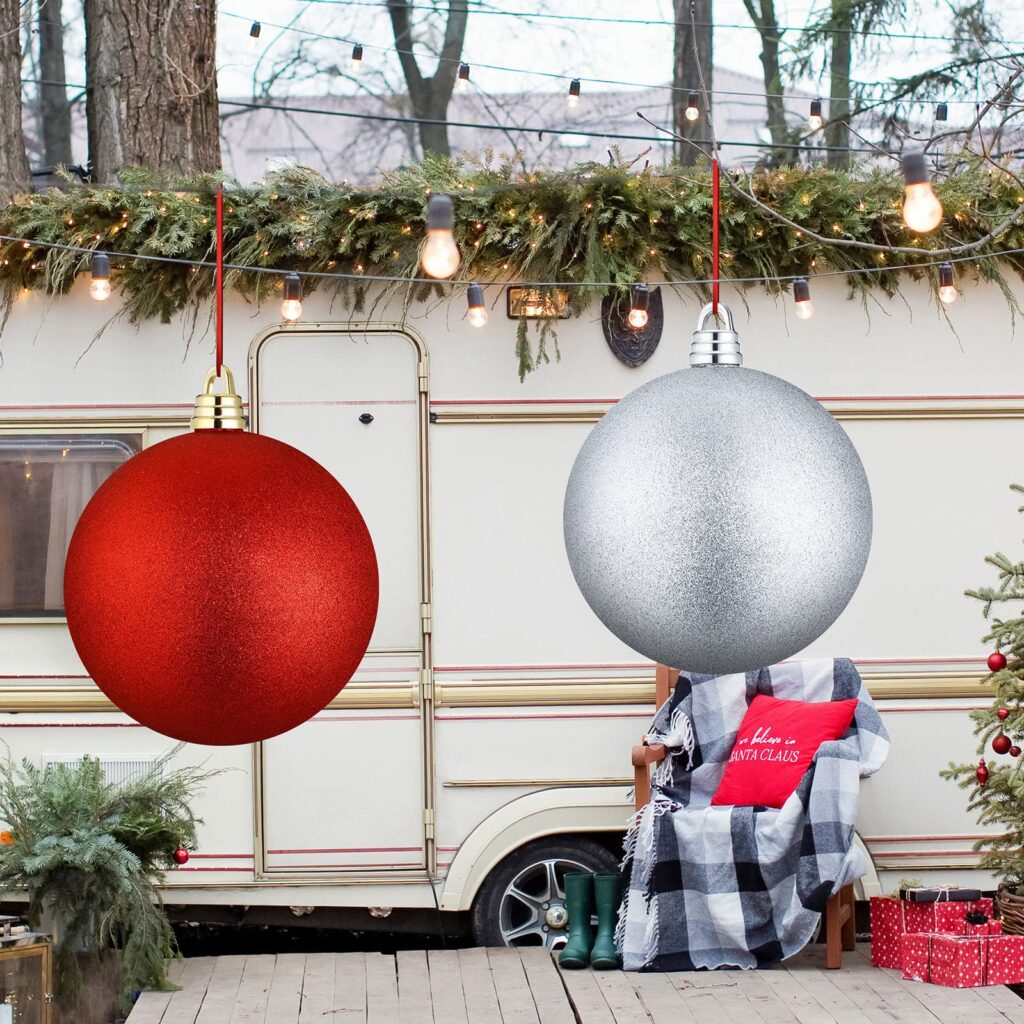 Giant Christmas Bulbs as Statement Pieces