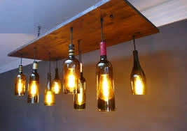 Glass Bottle Chandelier for Decks