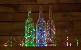 Hanging Wine Bottle Fairy Lights