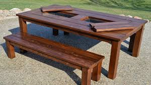 Harvest Table with Built-in Cooler