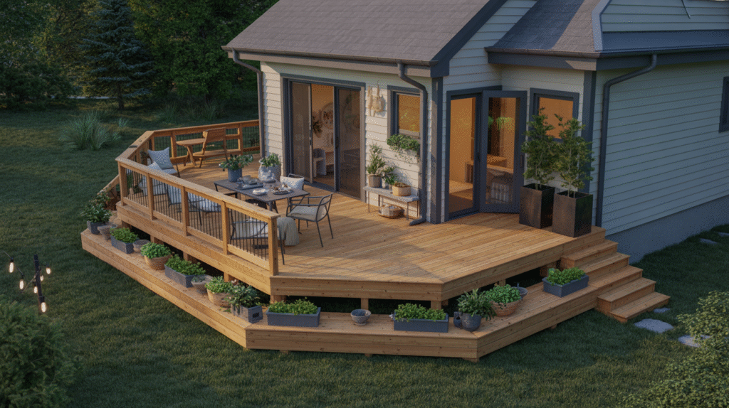 House-Hugging Corner Deck