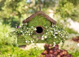 Log and Moss Birdhouse
