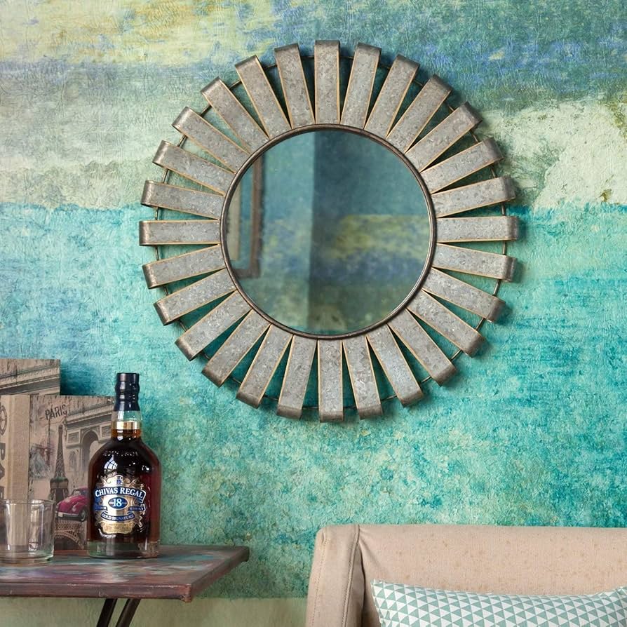Metal Windmill Design Mirror Frame