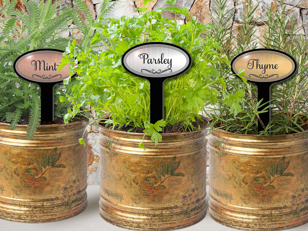 Metallic Acrylic Herb Markers