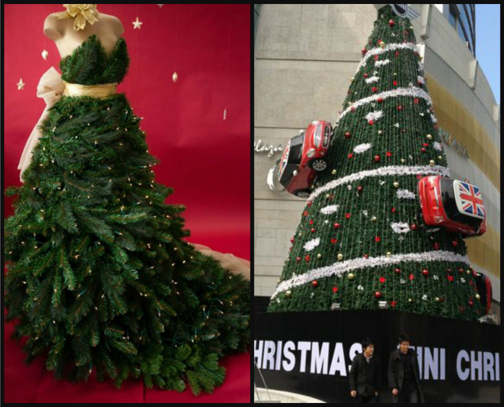 Miniature Mannequin Christmas Trees