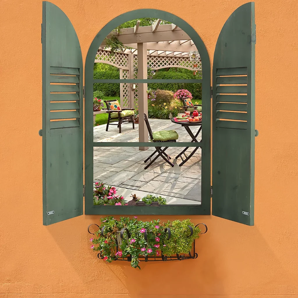 Mirror with Shutter Frame