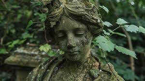 Moss-Covered Animal Statues