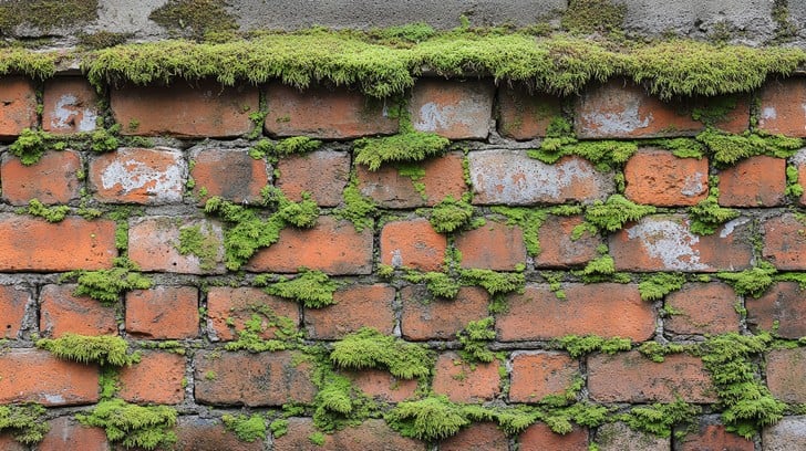 Moss Graffiti on Brick